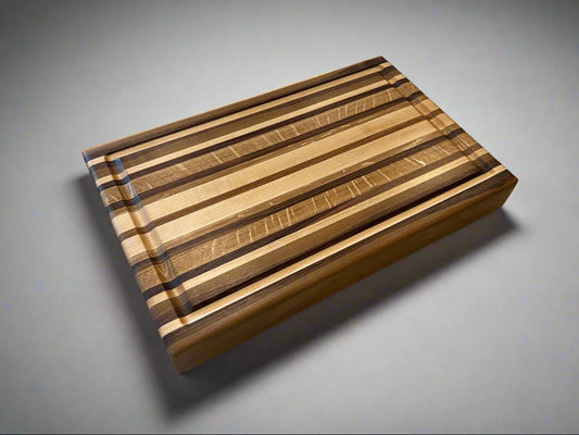 Book-Matched Edge Grain Block with Thin Stripes - 10.25” x 16” x 2”
