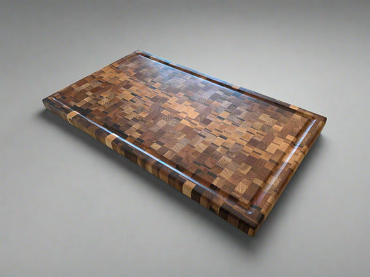 Chaotic End Grain Cutting Board - 13” x 22-3/8” x 1”