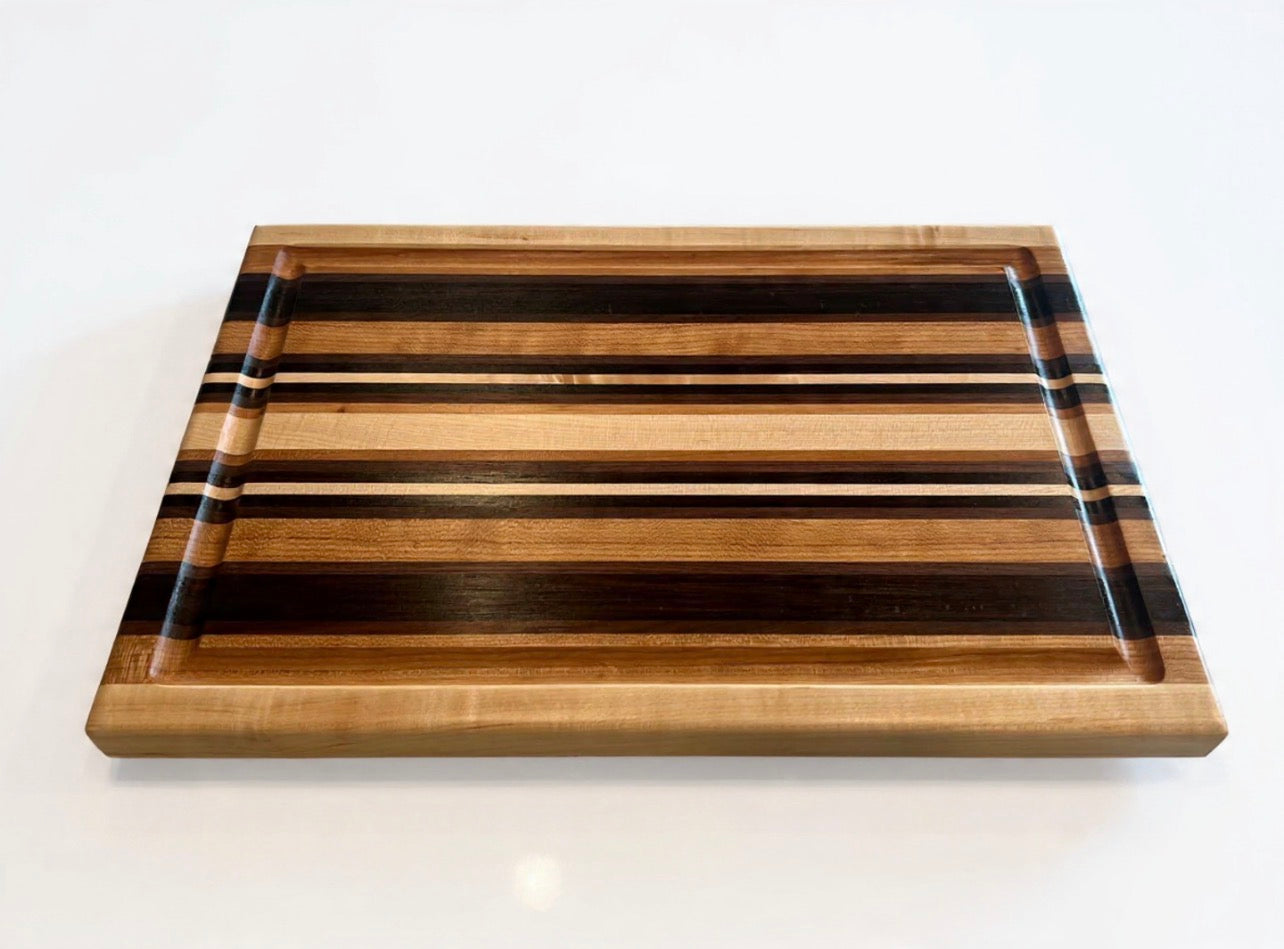 cutting board with stripes