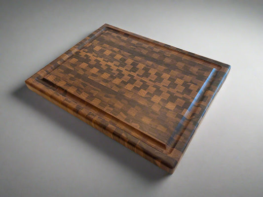 Chaotic End Grain Walnut Cutting Board - 11-3/8” x 15-1/8” x 1”
