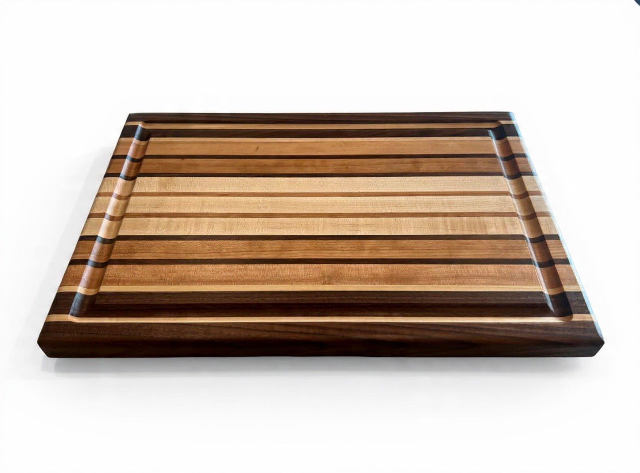 cutting board with stripes