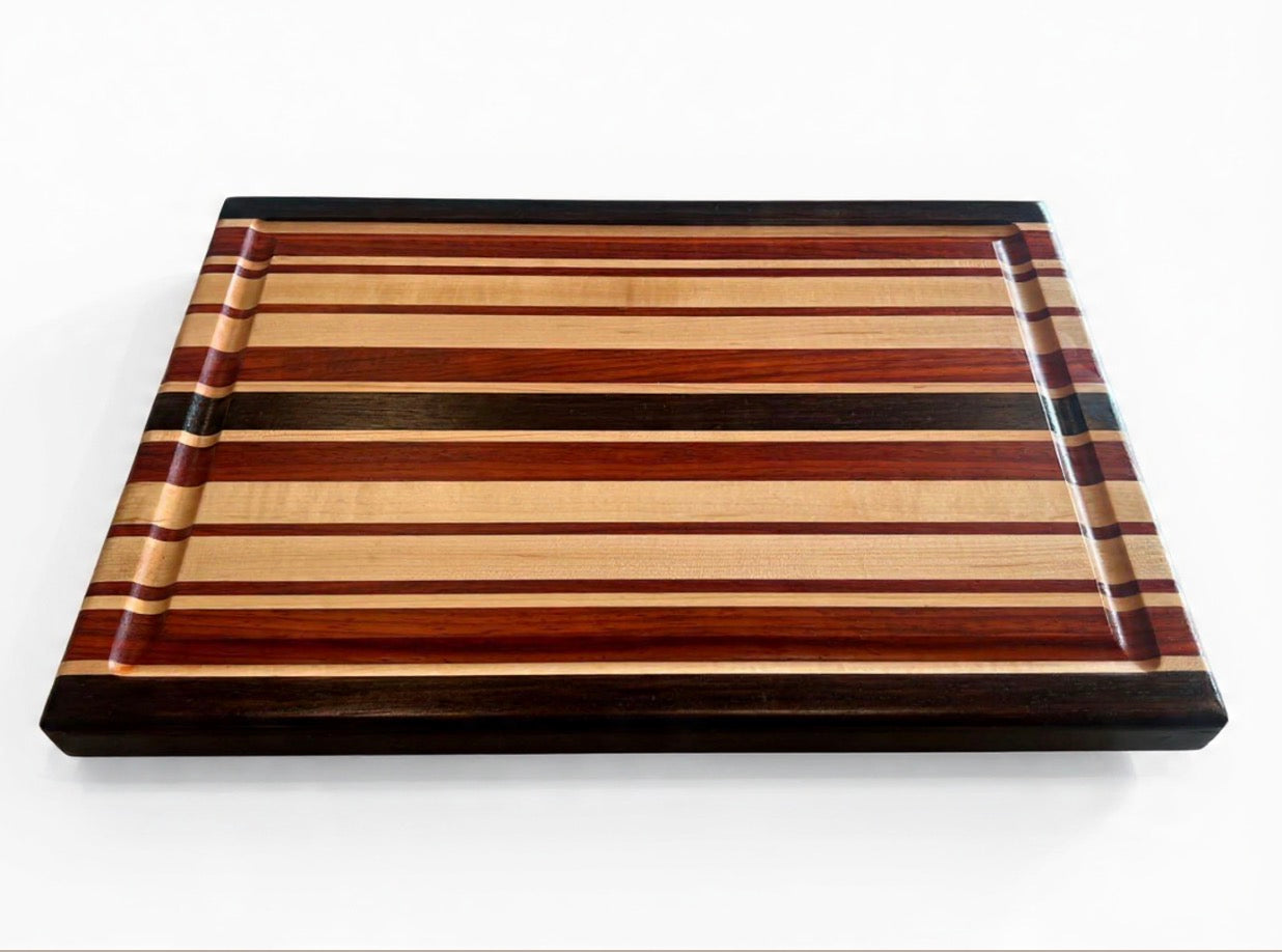 cutting board with stripes