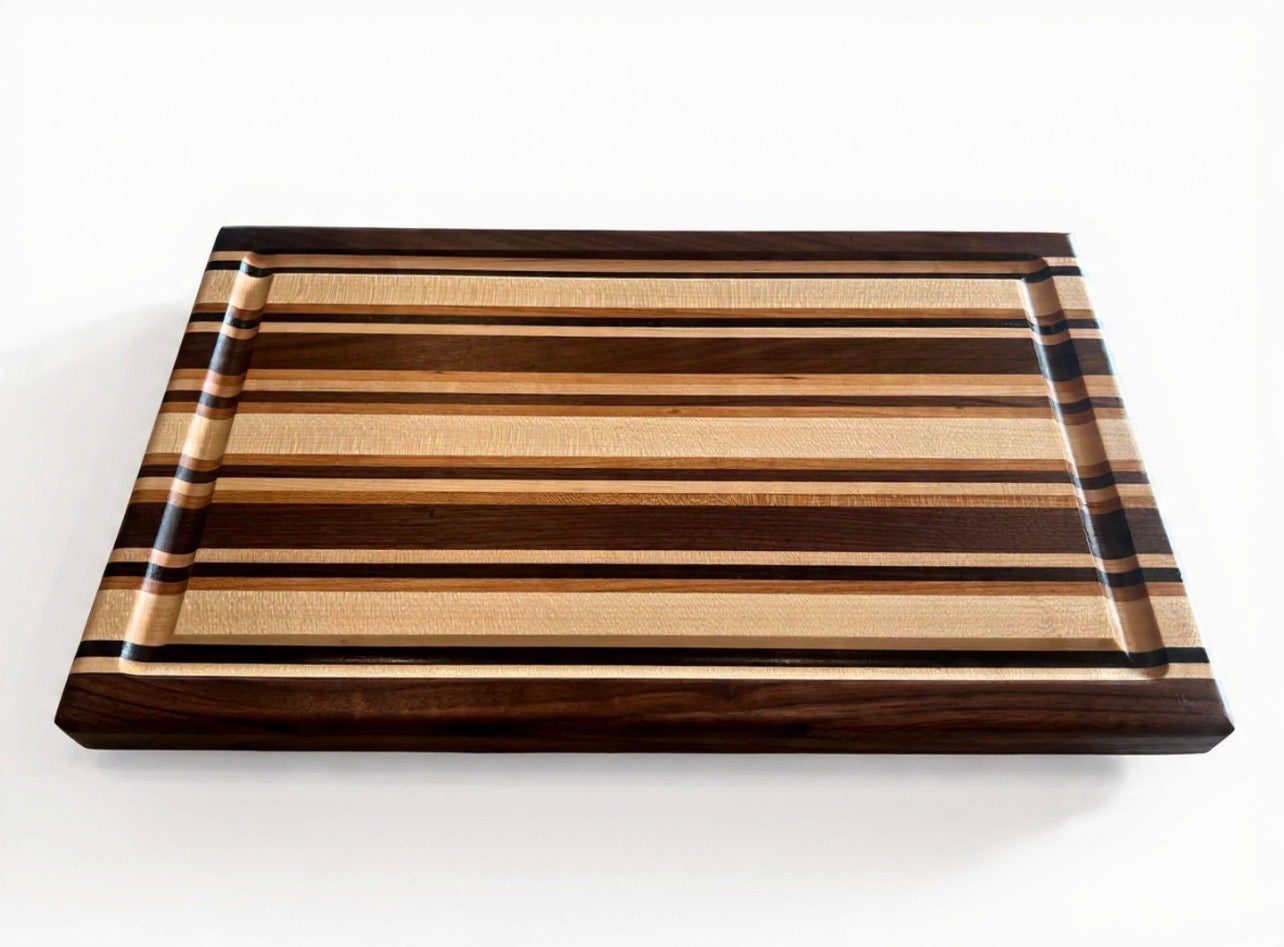 cutting board with stripes