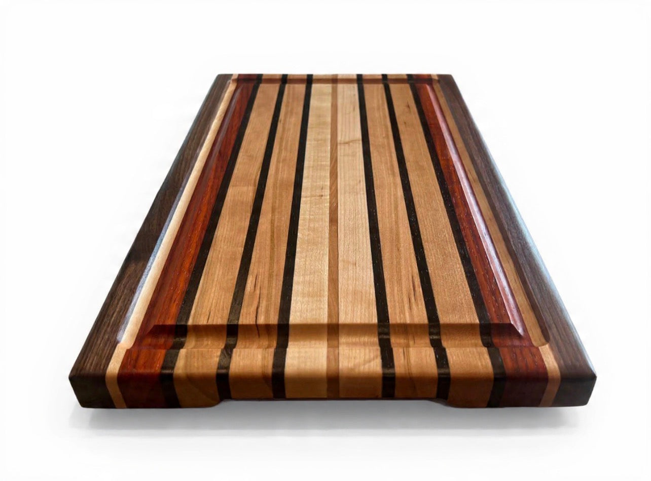 cutting board with stripes