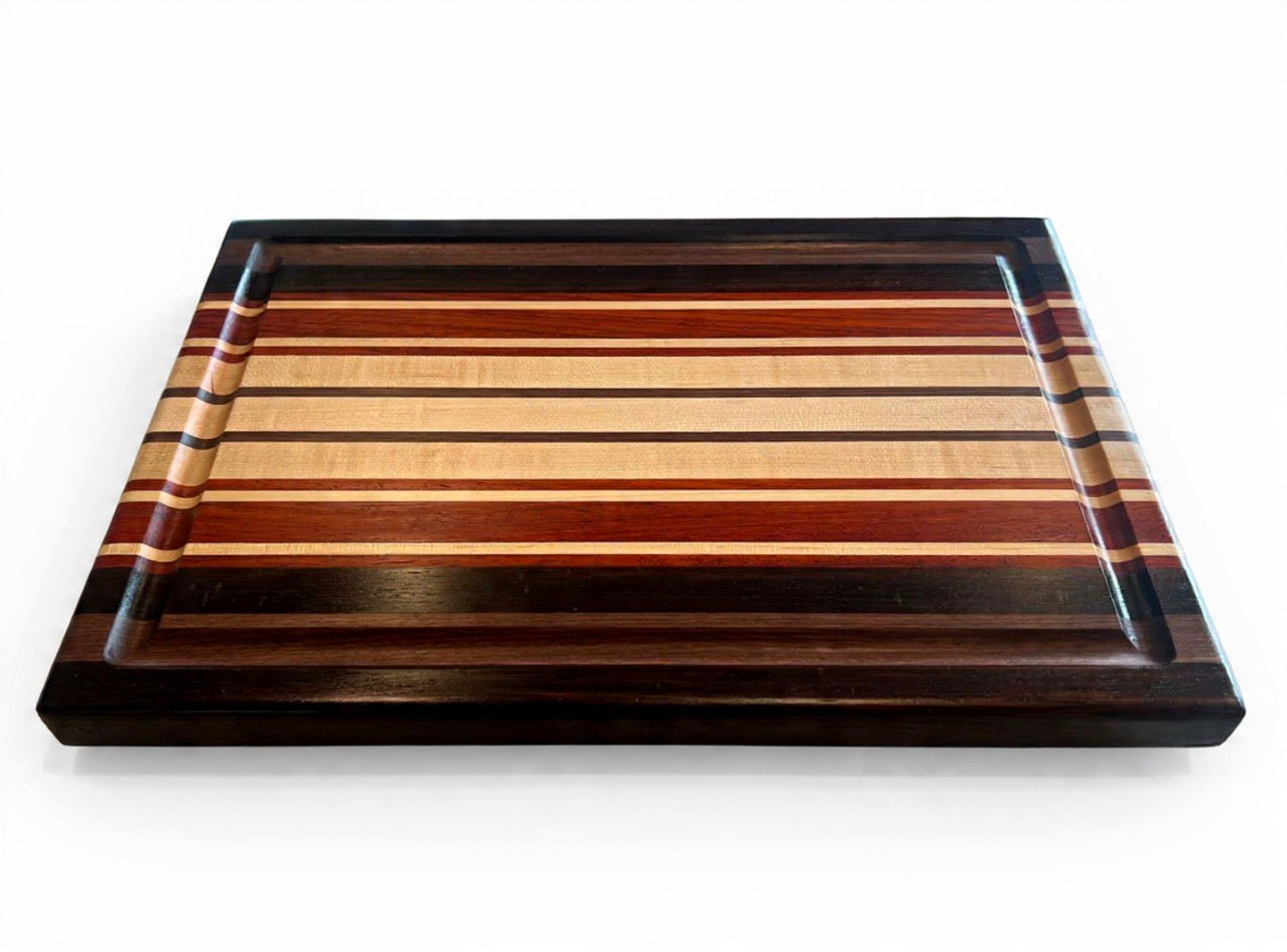 cutting board with stripes