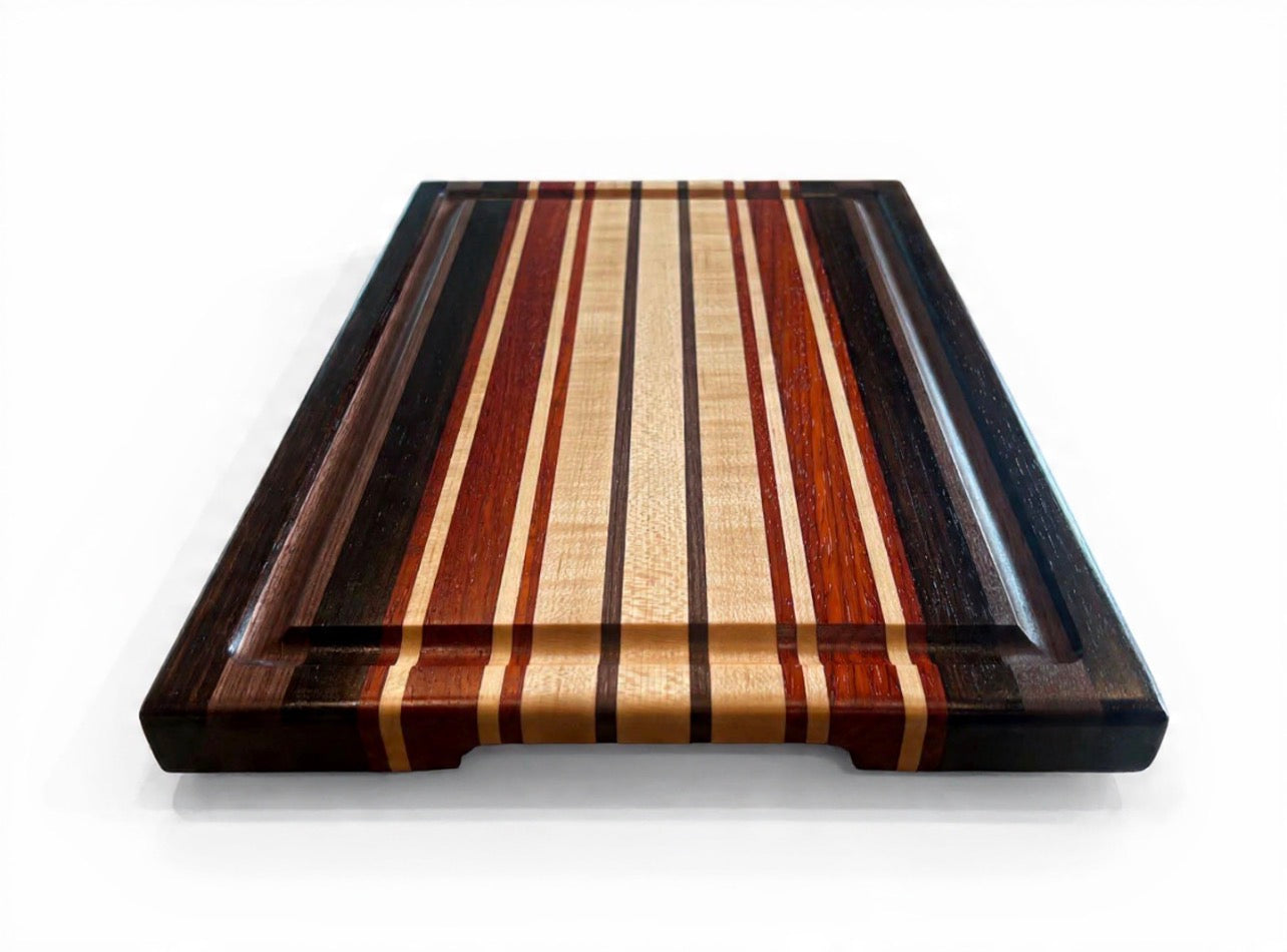 cutting board with stripes