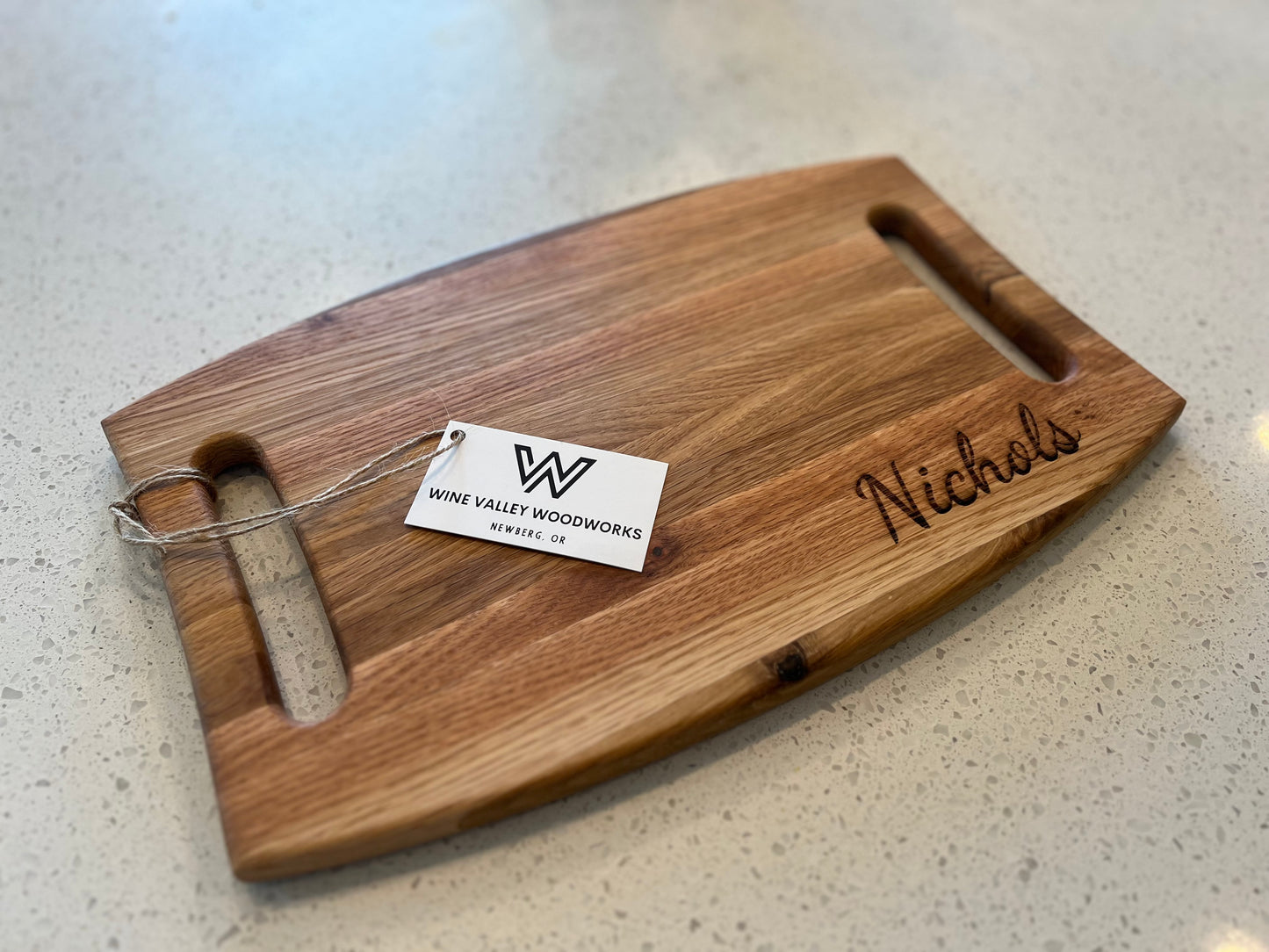Warped Rectangle Dual Handle Serving Board