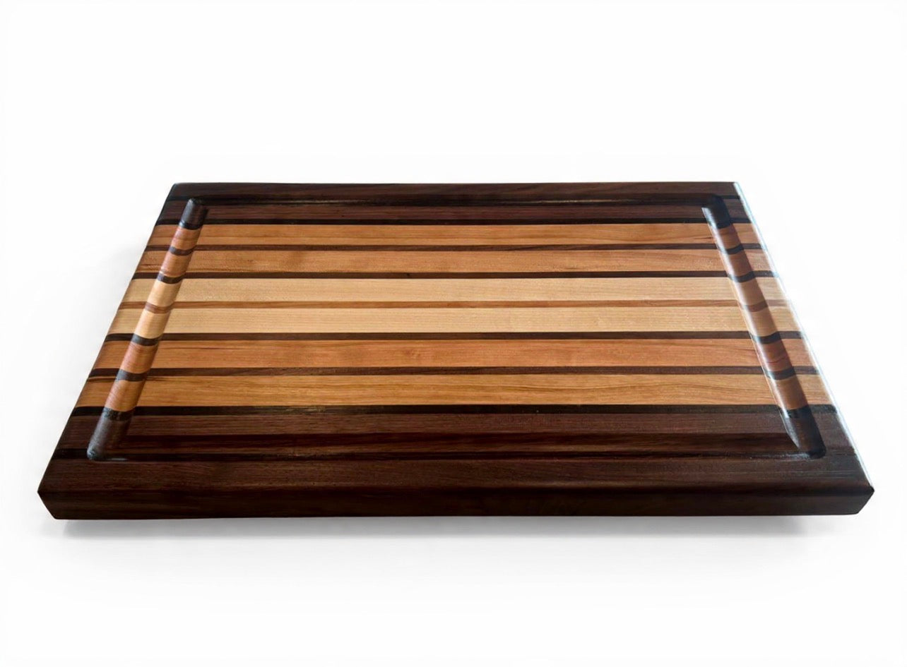 cutting board with stripes