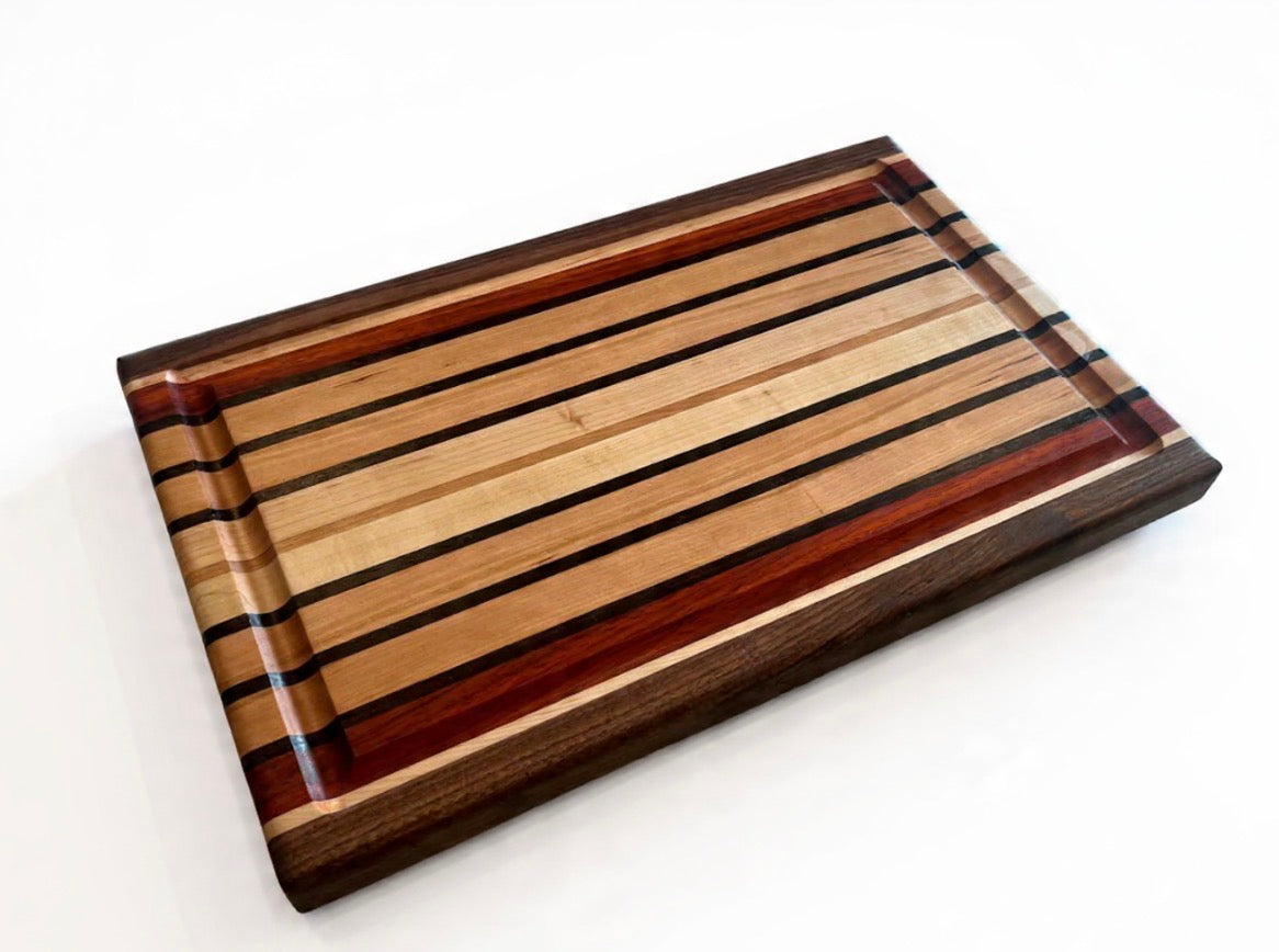 cutting board with stripes