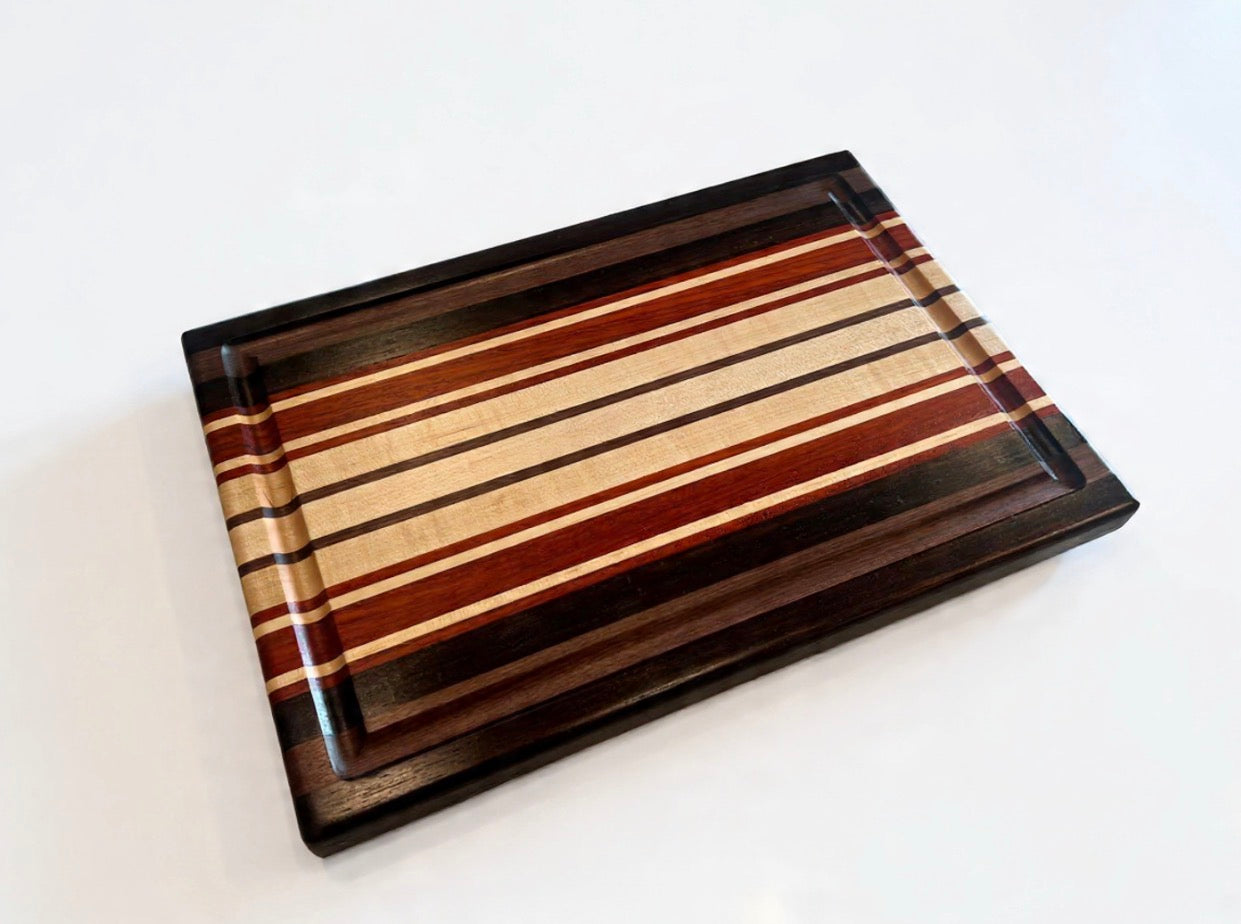 cutting board with stripes
