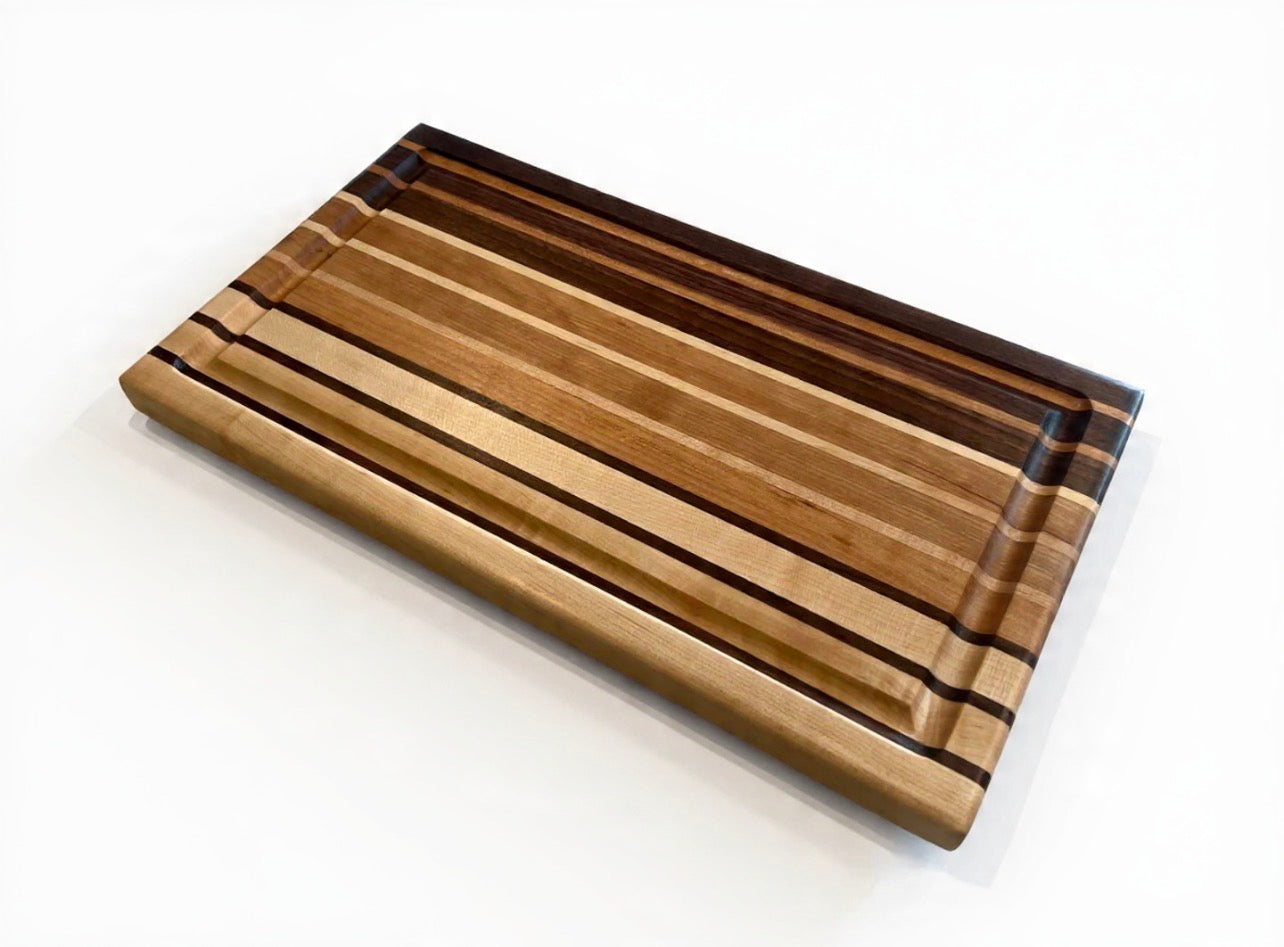 cutting board with stripes
