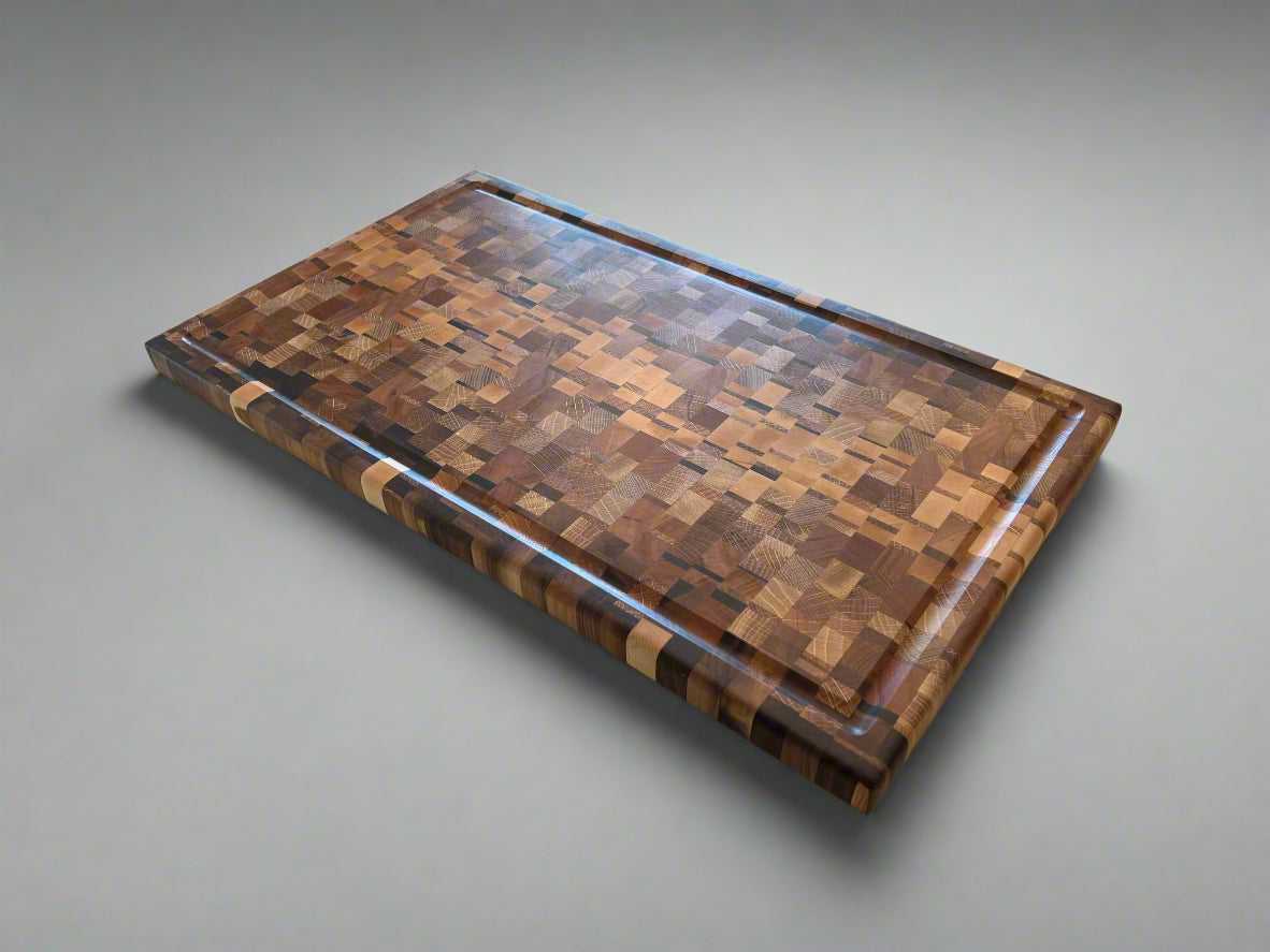 Chaotic End Grain Cutting Board - 13” x 22-3/8” x 1”