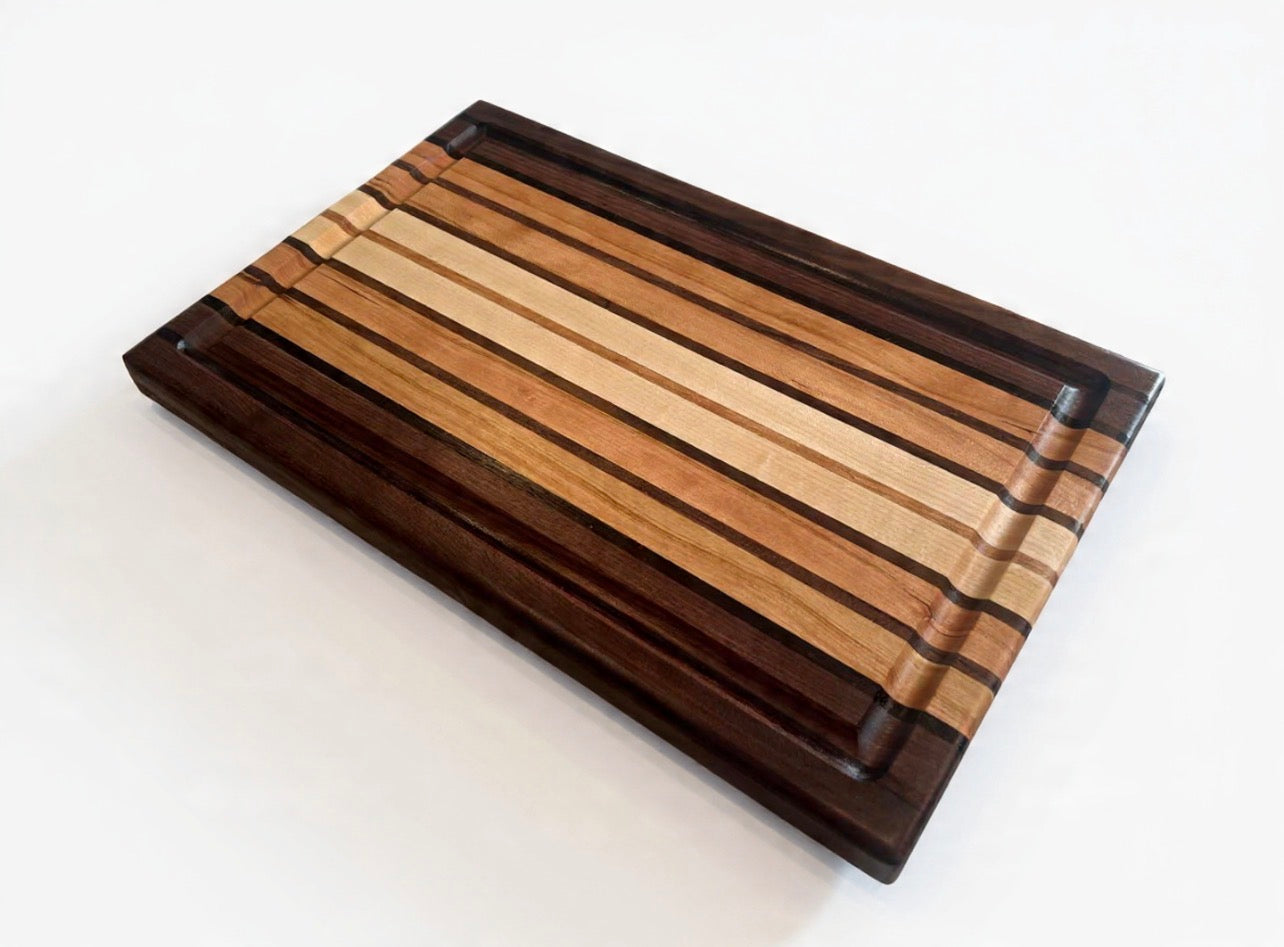 cutting board with stripes