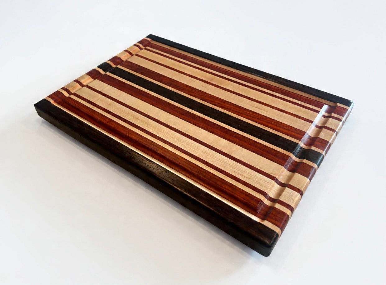 cutting board with stripes
