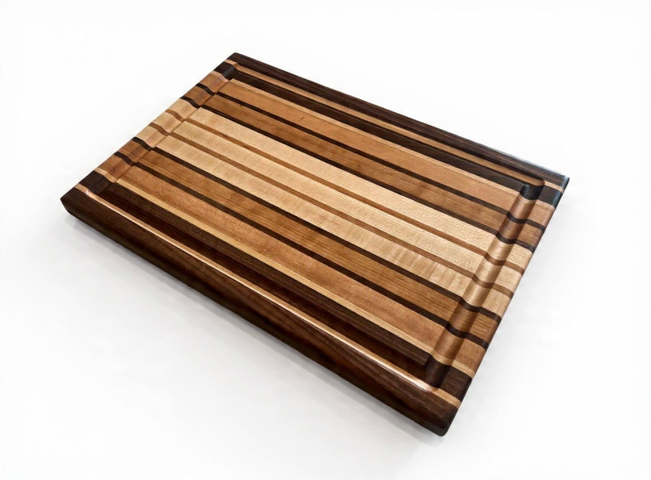 cutting board with stripes