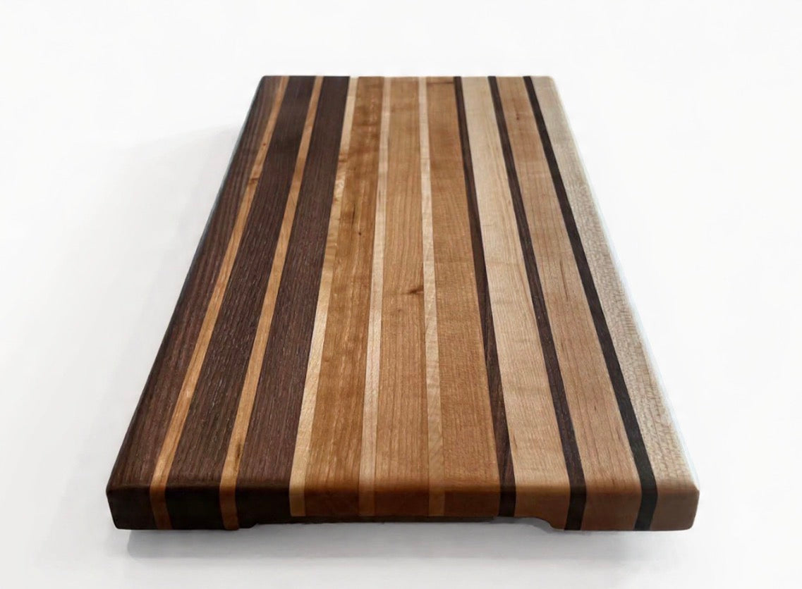 cutting board with stripes