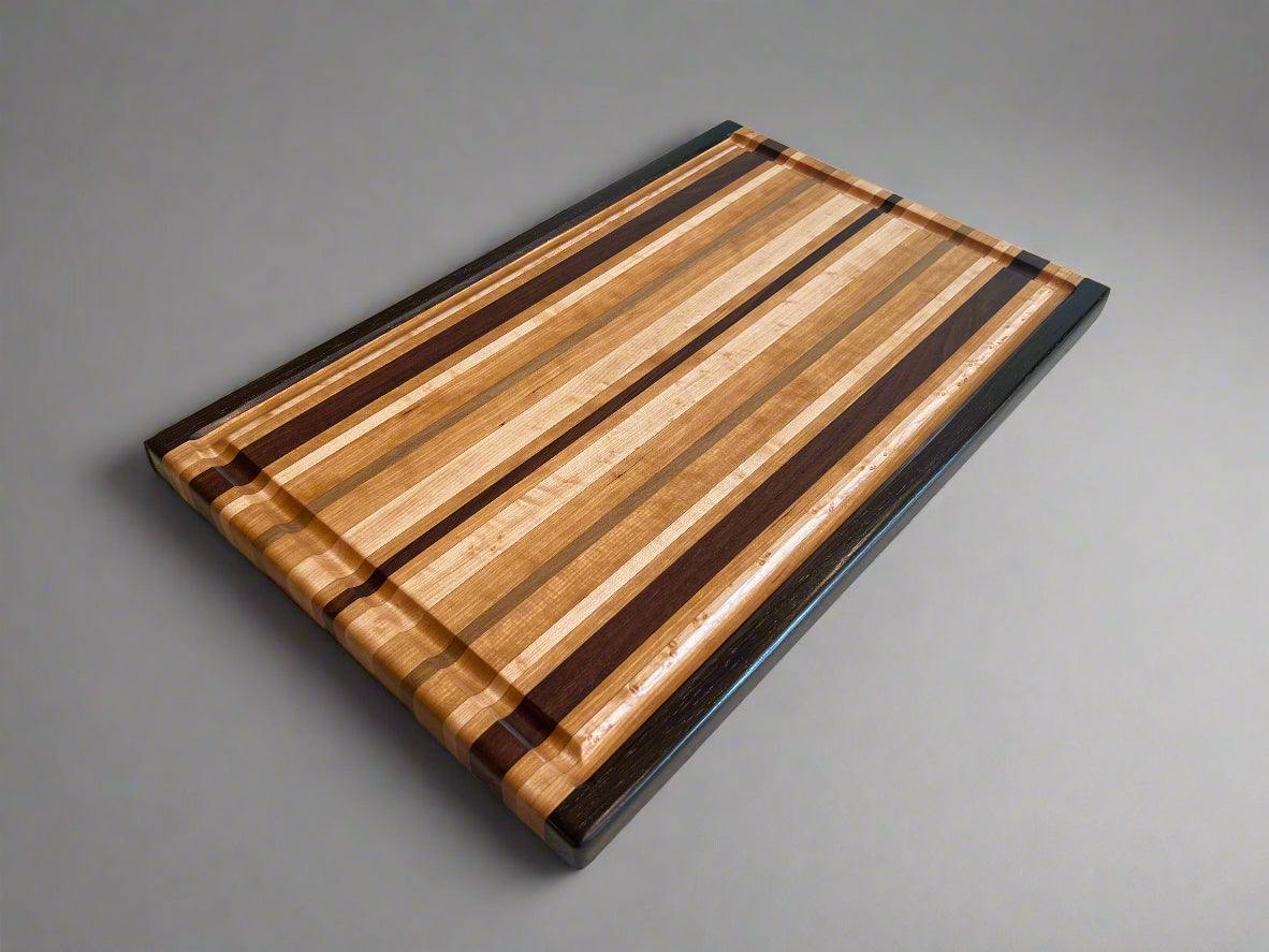 Exotic Book Match Edge Grain - 13.25” x 20.5” x 1” - Wenge, Cherry, White Maple, Walnut