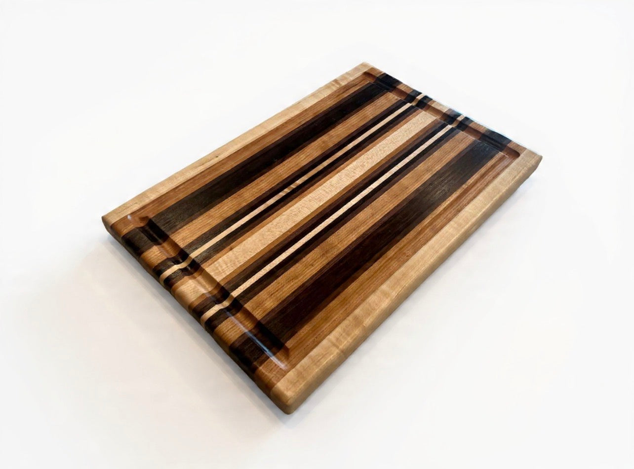 cutting board with stripes