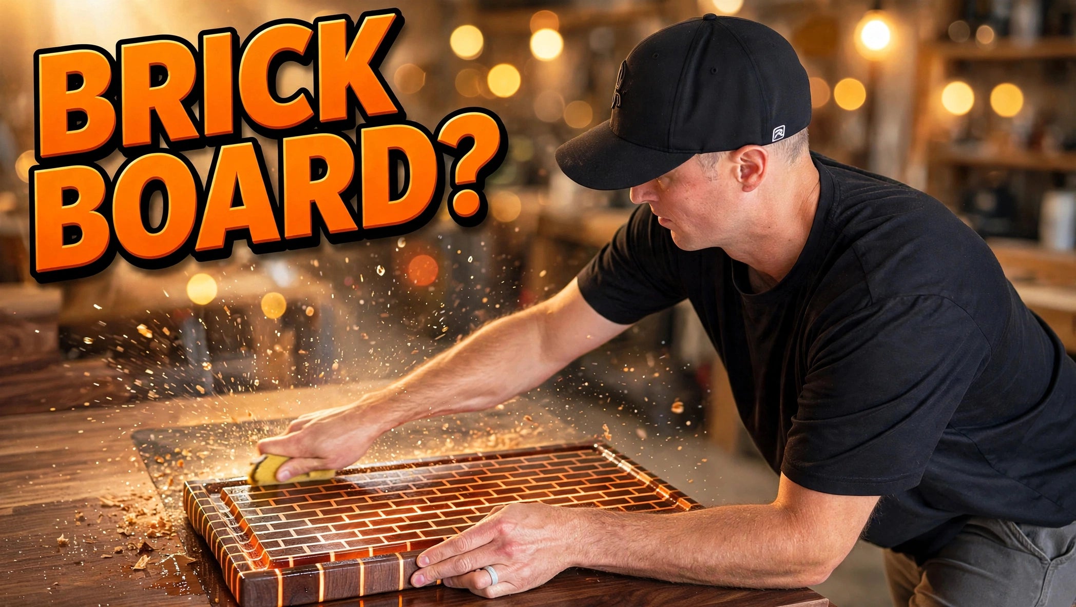 Load video: chaotic walnut cutting board