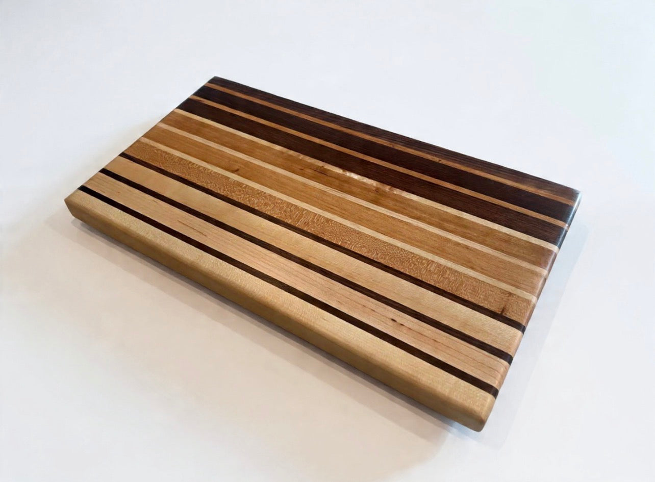cutting board with stripes