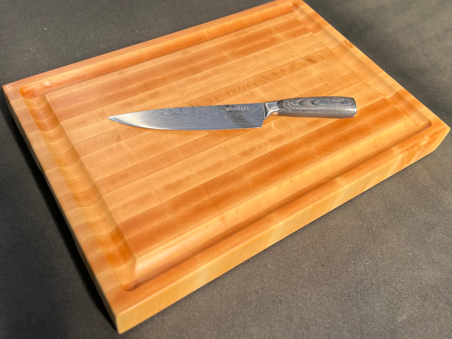 Maple End Grain Cutting Board With Juice Groove 14” x 20” x 2”