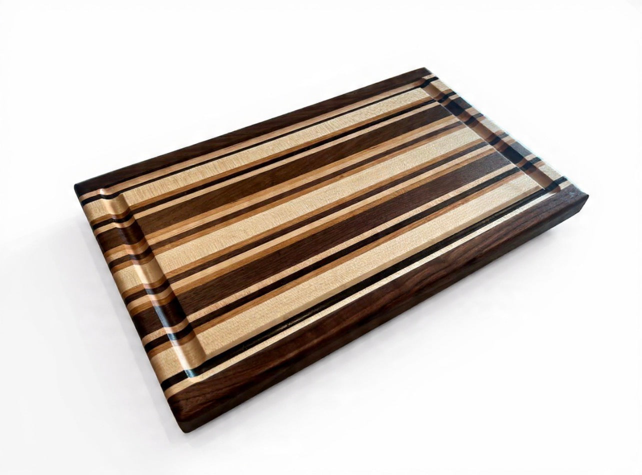 cutting board with stripes