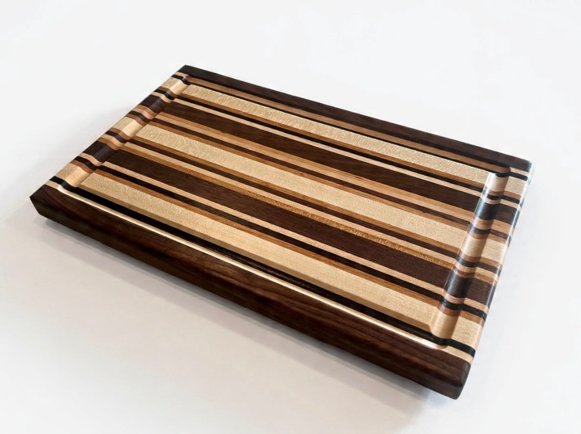 cutting board with stripes