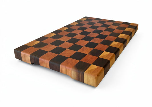 Checkered End Grain Cutting Board - 10.25” x 17” x 1.25”