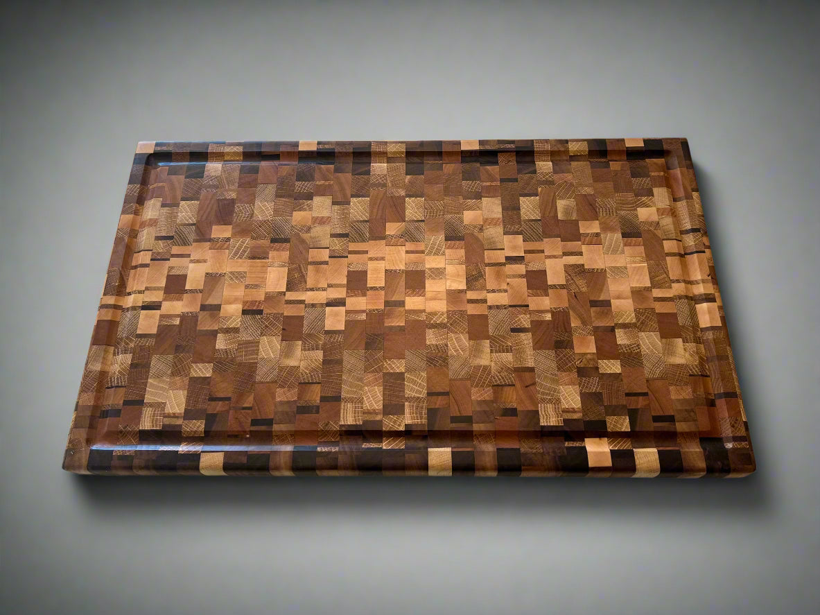Chaotic End Grain Cutting Board - 13” x 22” x 1”