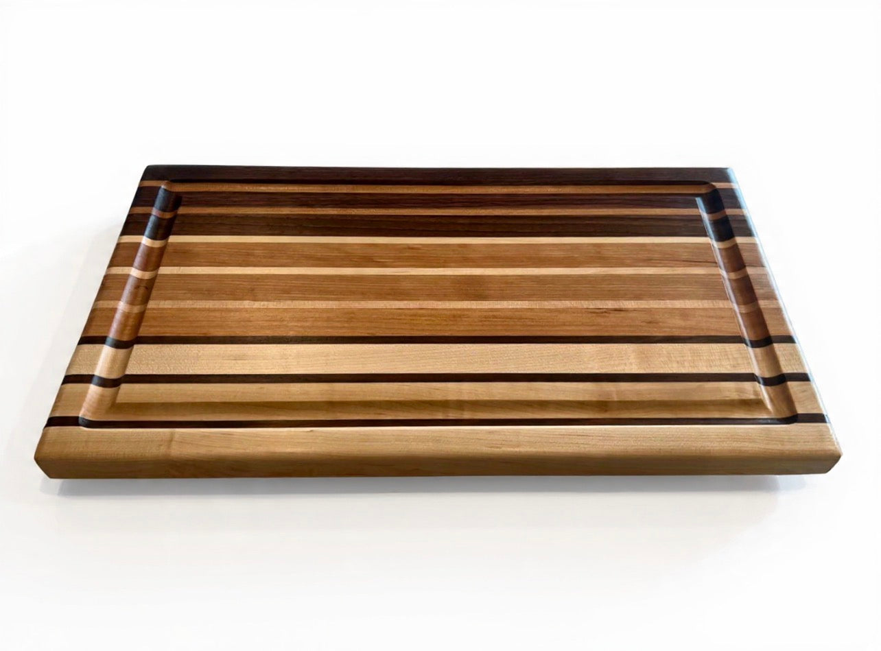 cutting board with stripes