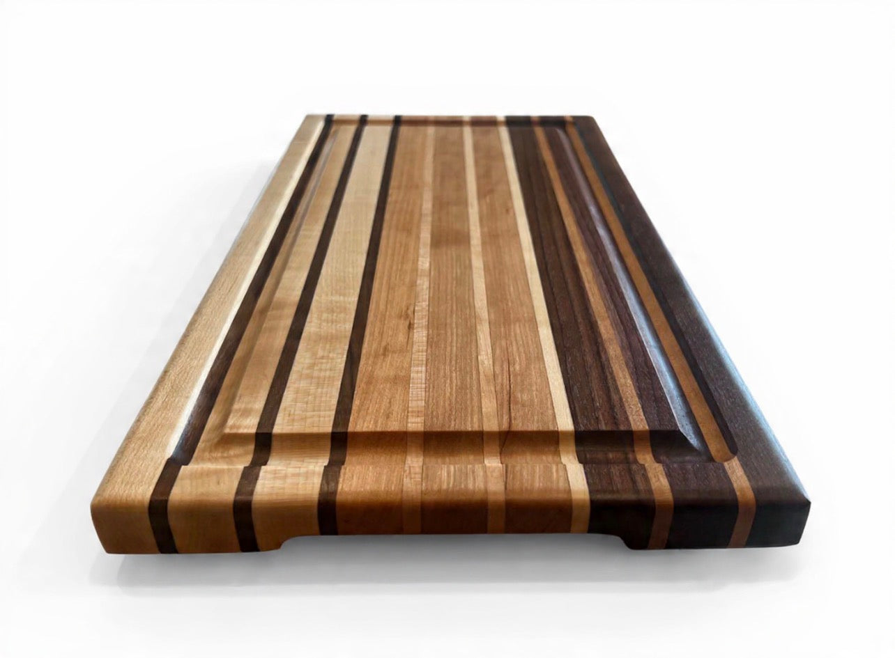 cutting board with stripes