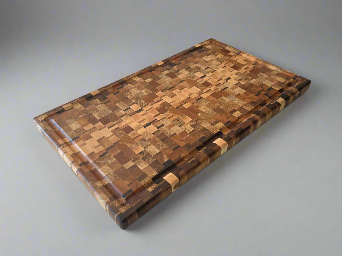 Chaotic End Grain Cutting Board - 13” x 22-3/8” x 1”