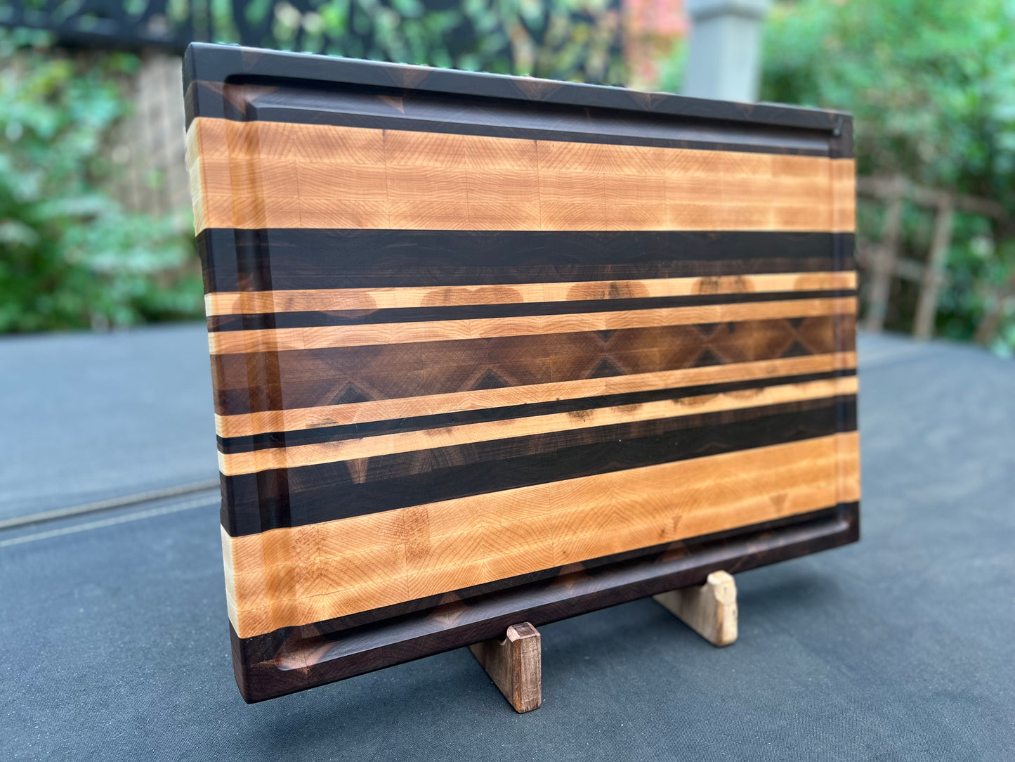 Walnut End Grain Block w/ Maple Stripes - 14” x 20” x 1.875”