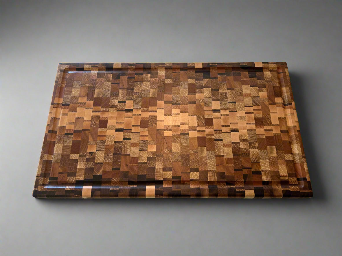 Chaotic End Grain Cutting Board - 13” x 22-3/8” x 1”