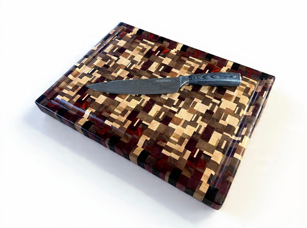 Chaotic End Grain Cutting Board - 16.5” x 12.5” x 1.375”