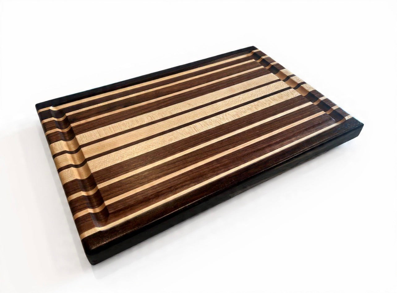 cutting board with stripes