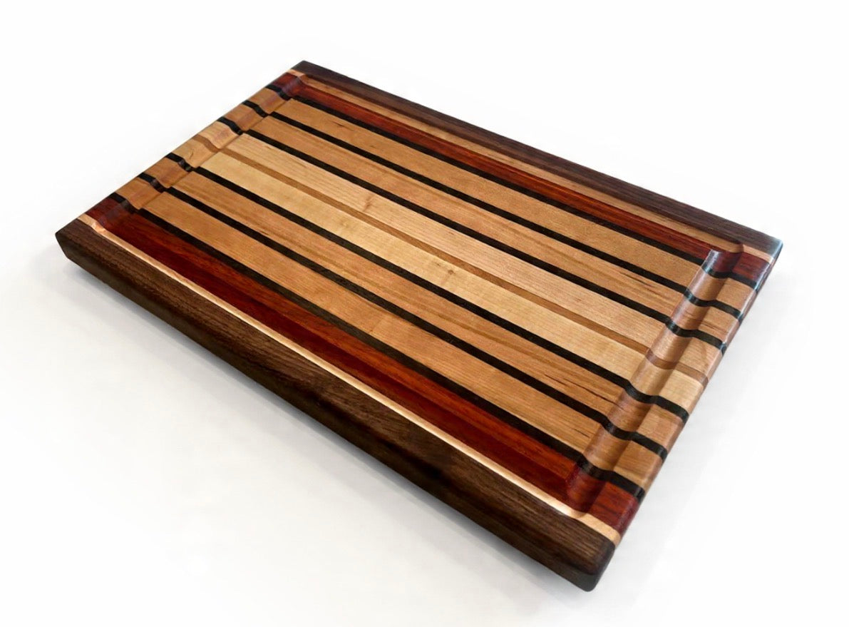 cutting board with stripes