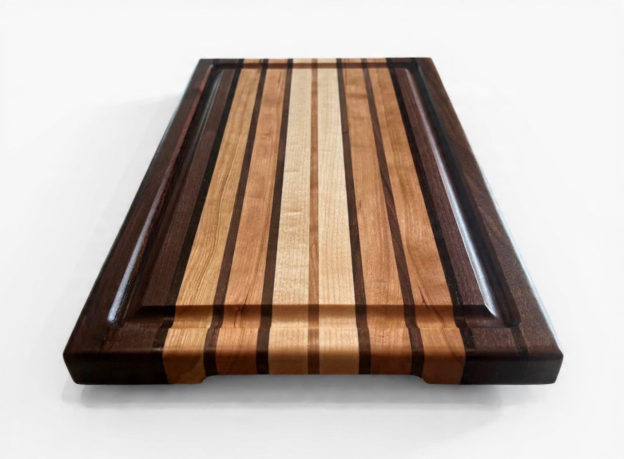 cutting board with stripes
