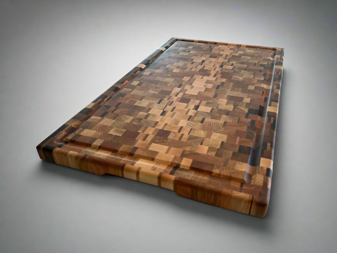 Chaotic End Grain Cutting Board - 13” x 22-3/8” x 1”