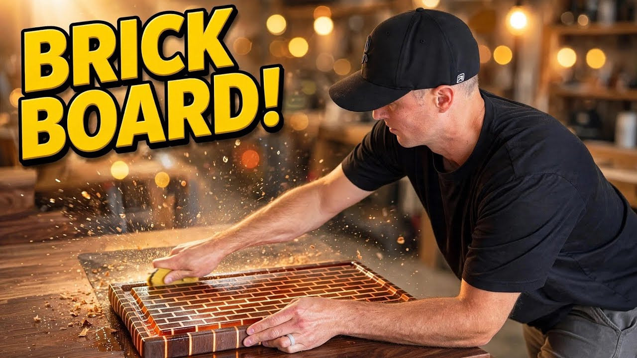 Load video: chaotic walnut cutting board