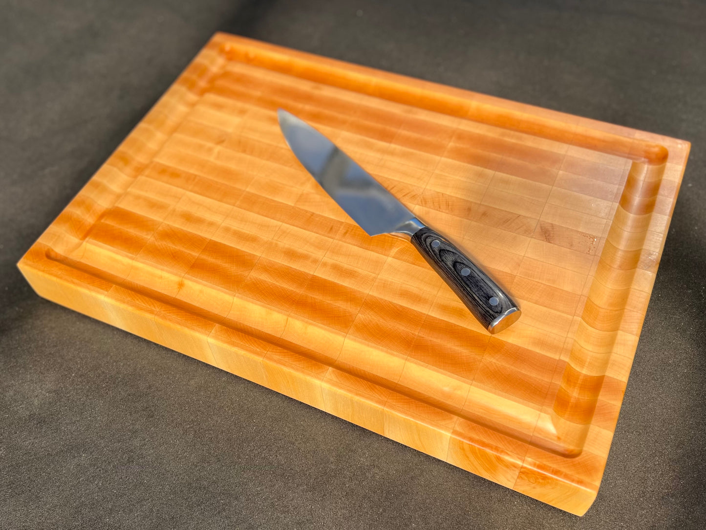 Maple End Grain Cutting Board With Juice Groove 14” x 20” x 2”