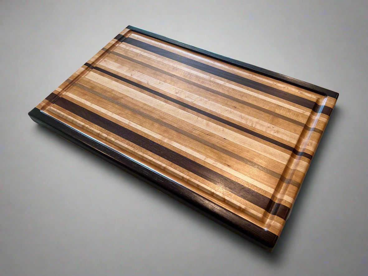 Exotic Book Match Edge Grain - 13.25” x 20.5” x 1” - Wenge, Cherry, White Maple, Walnut