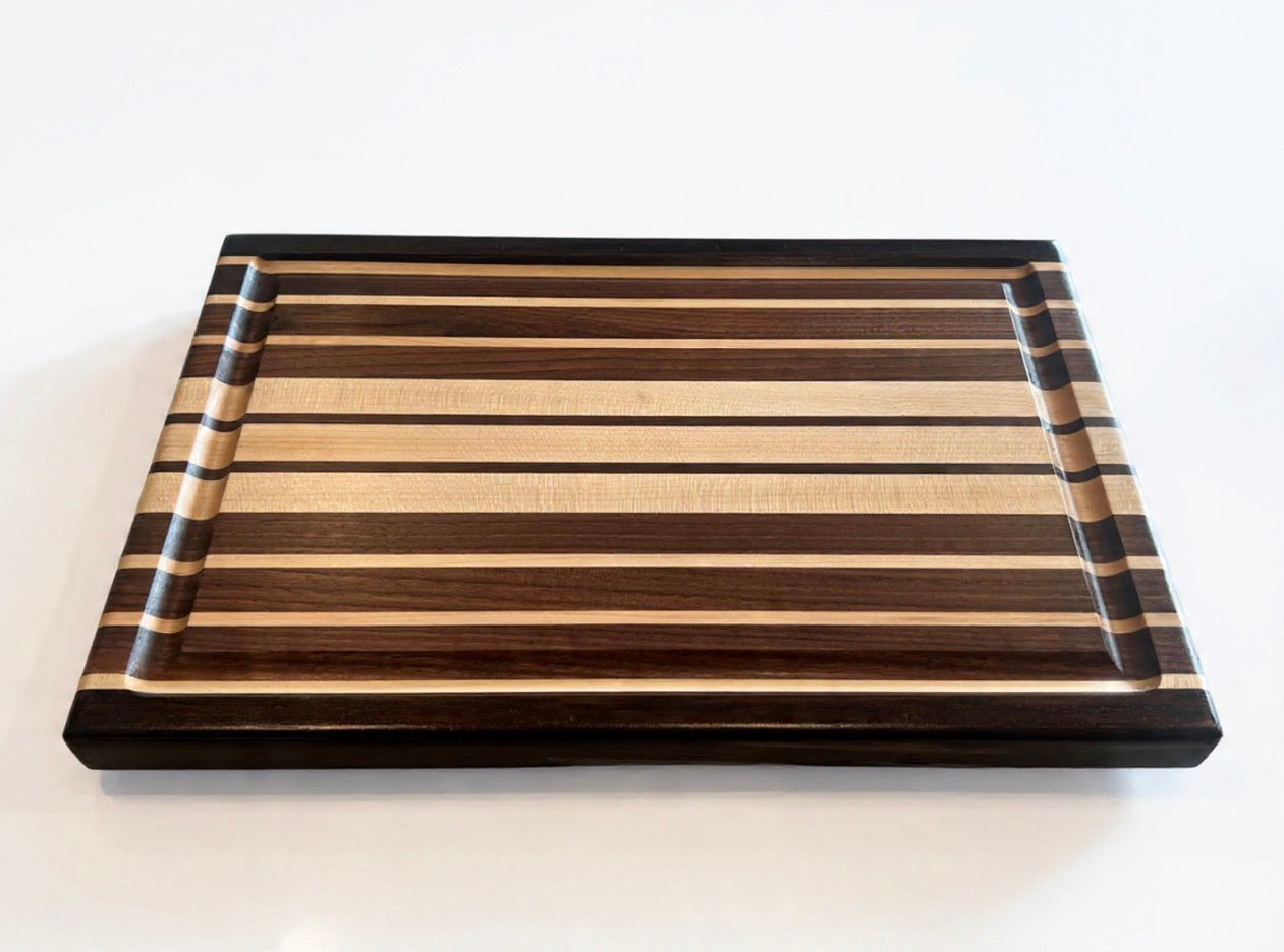 cutting board with stripes