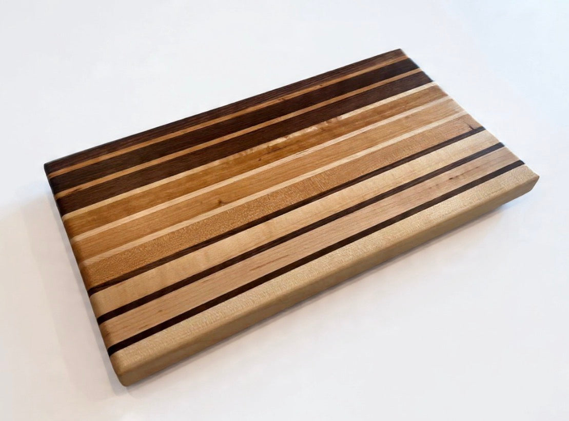cutting board with stripes