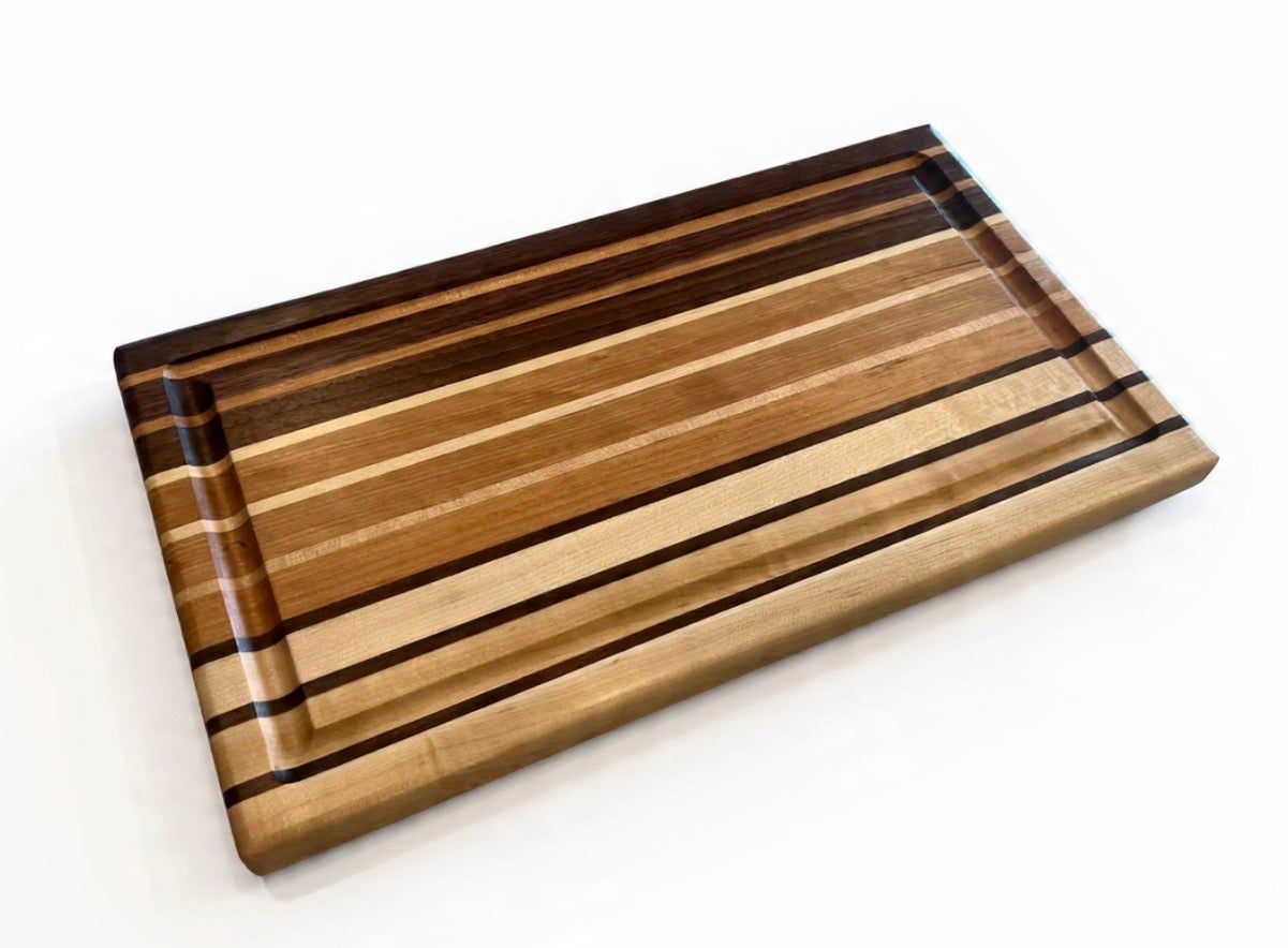cutting board with stripes