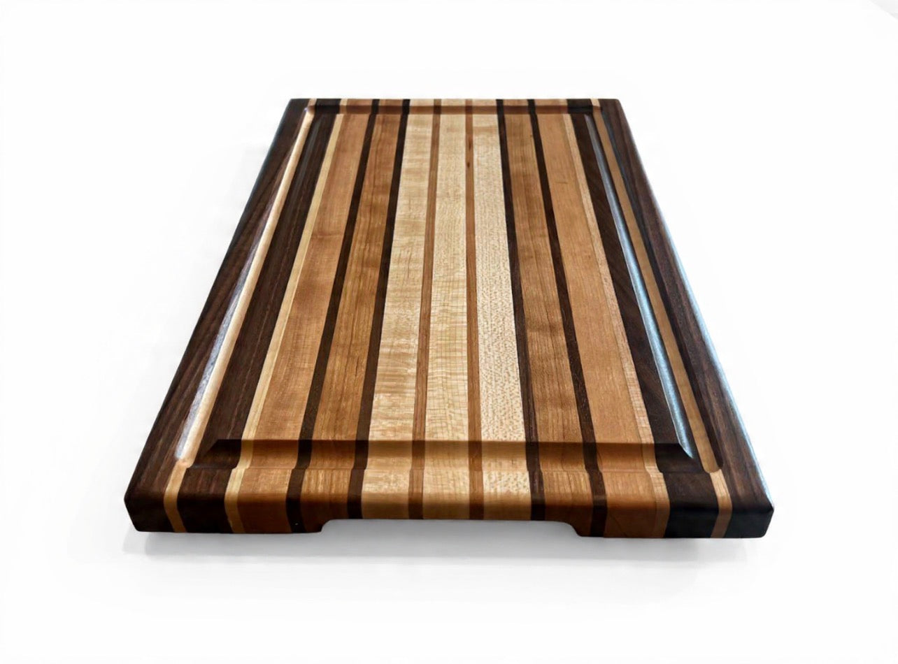 cutting board with stripes