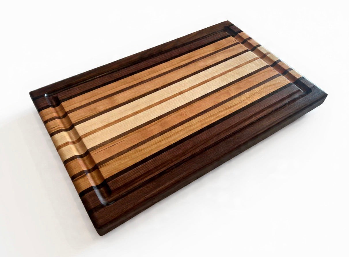 cutting board with stripes