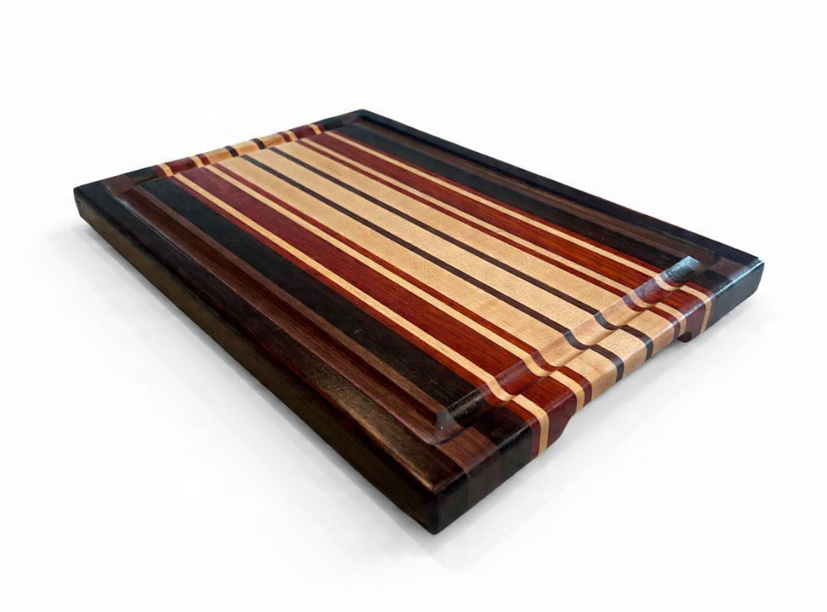 cutting board with stripes