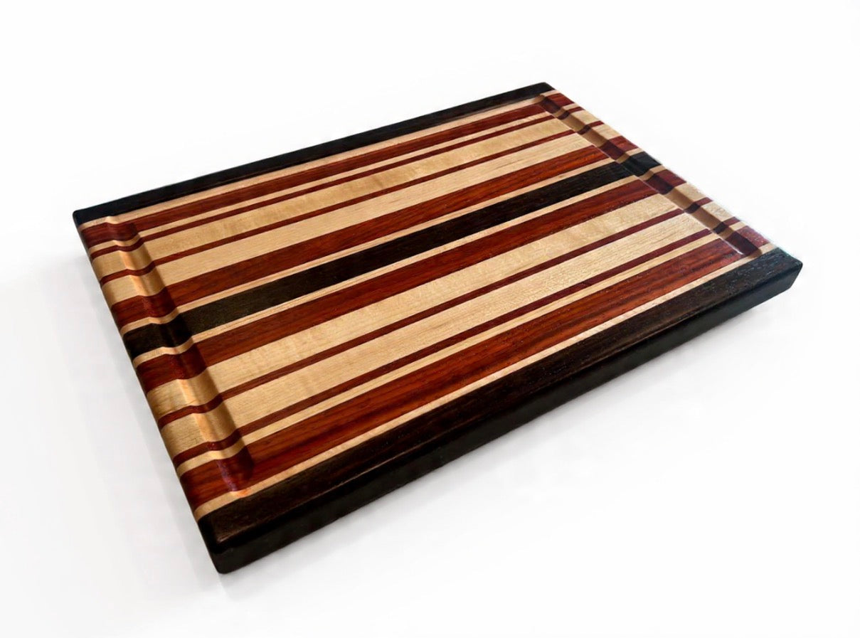 cutting board with stripes