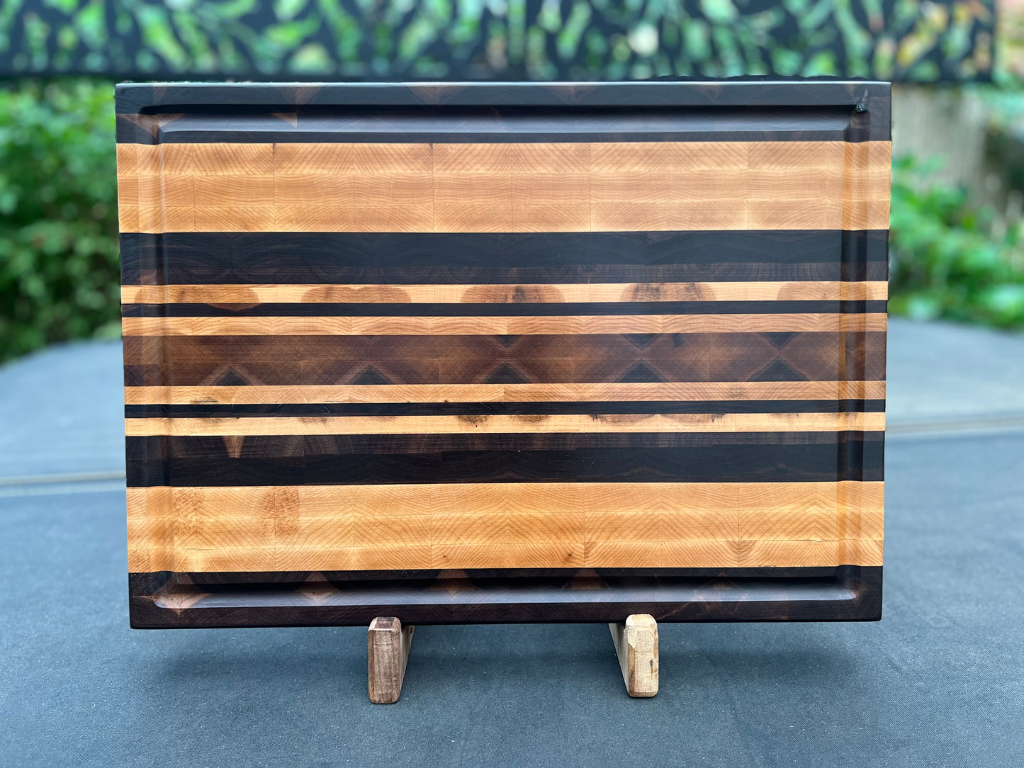 Walnut End Grain Block w/ Maple Stripes - 14” x 20” x 1.875”